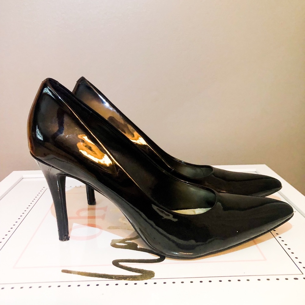 Nine West Black Patent Heels